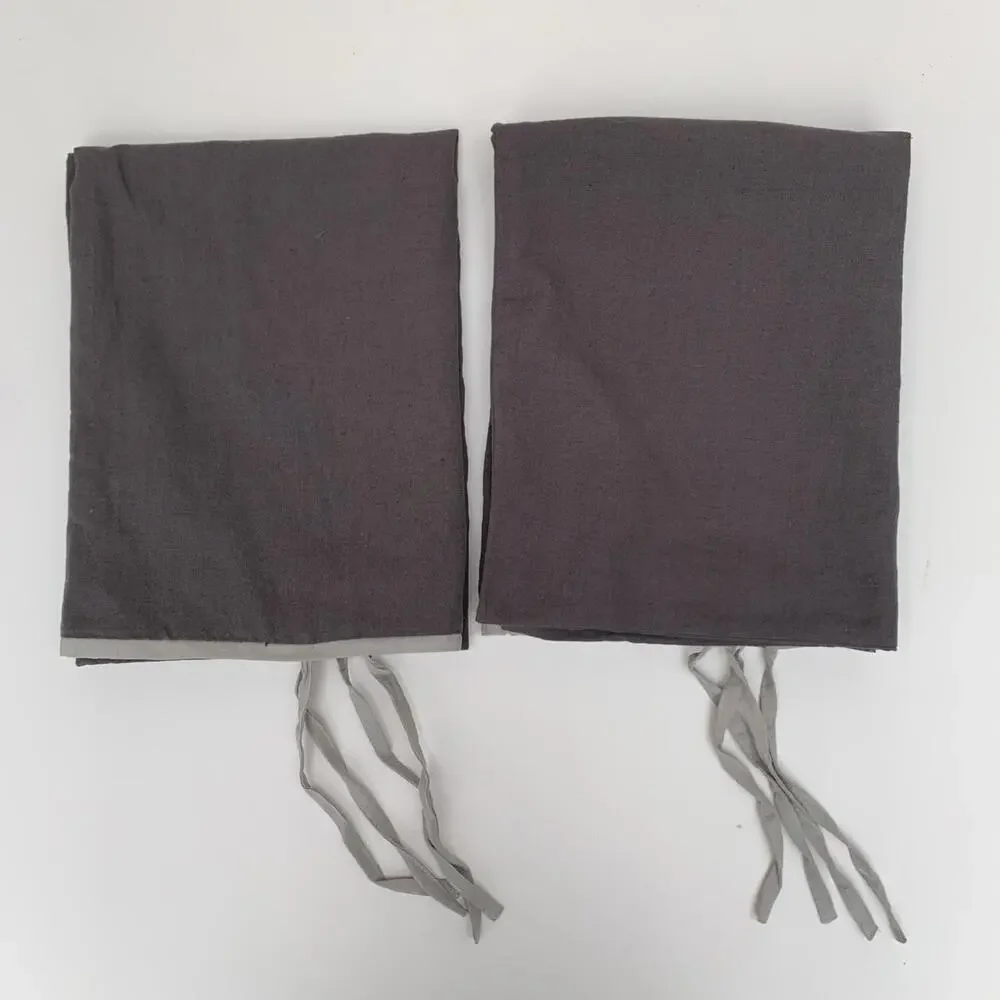New No Box West Elm Pillow Shams Set of 2 Standard Brown Linen Cotton Coastal